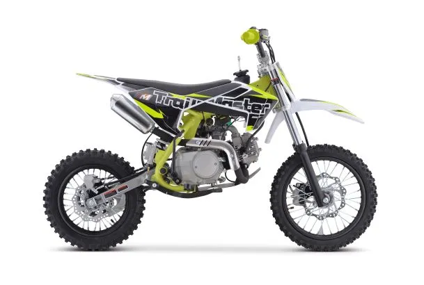 Trailmaster TM22 Dirt Bike, Air Cooled 124cc 4 Stroke  4 Speed  Manual Transmission, 29.13 Seat Height, Kick  Start, 14 inch Front Tire,