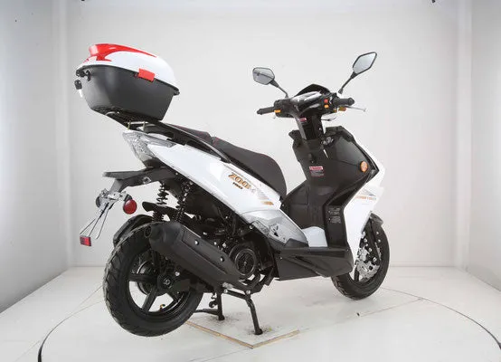 Vitacci Zoom 150cc Scooter, Automatic Trans, 29 inch seat height, 12 inch rims, USB Connection, 4 Stroke, Air Cooled, CVT automatic, CA Legal