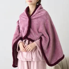Warm Fleece 4Way Poncho Purple