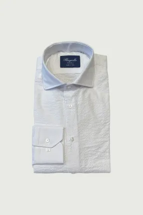 White Seersucker Cotton Shirt