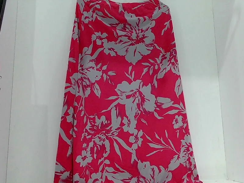 Women's Floral Print Midi Skirt Medium