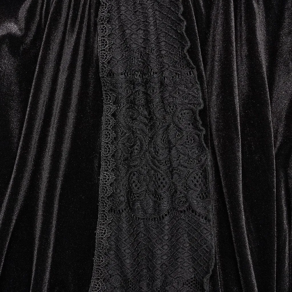 Women's Plus Size Gothic Layered Lace Splice Velvet Skirt