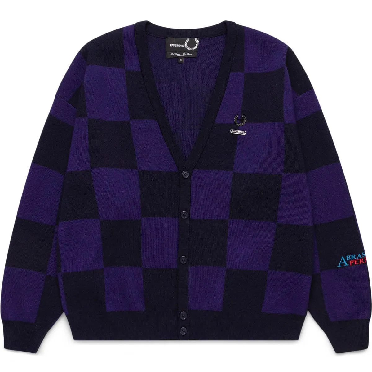 X RAF SIMONS CHECKERBOARD CARDIGAN