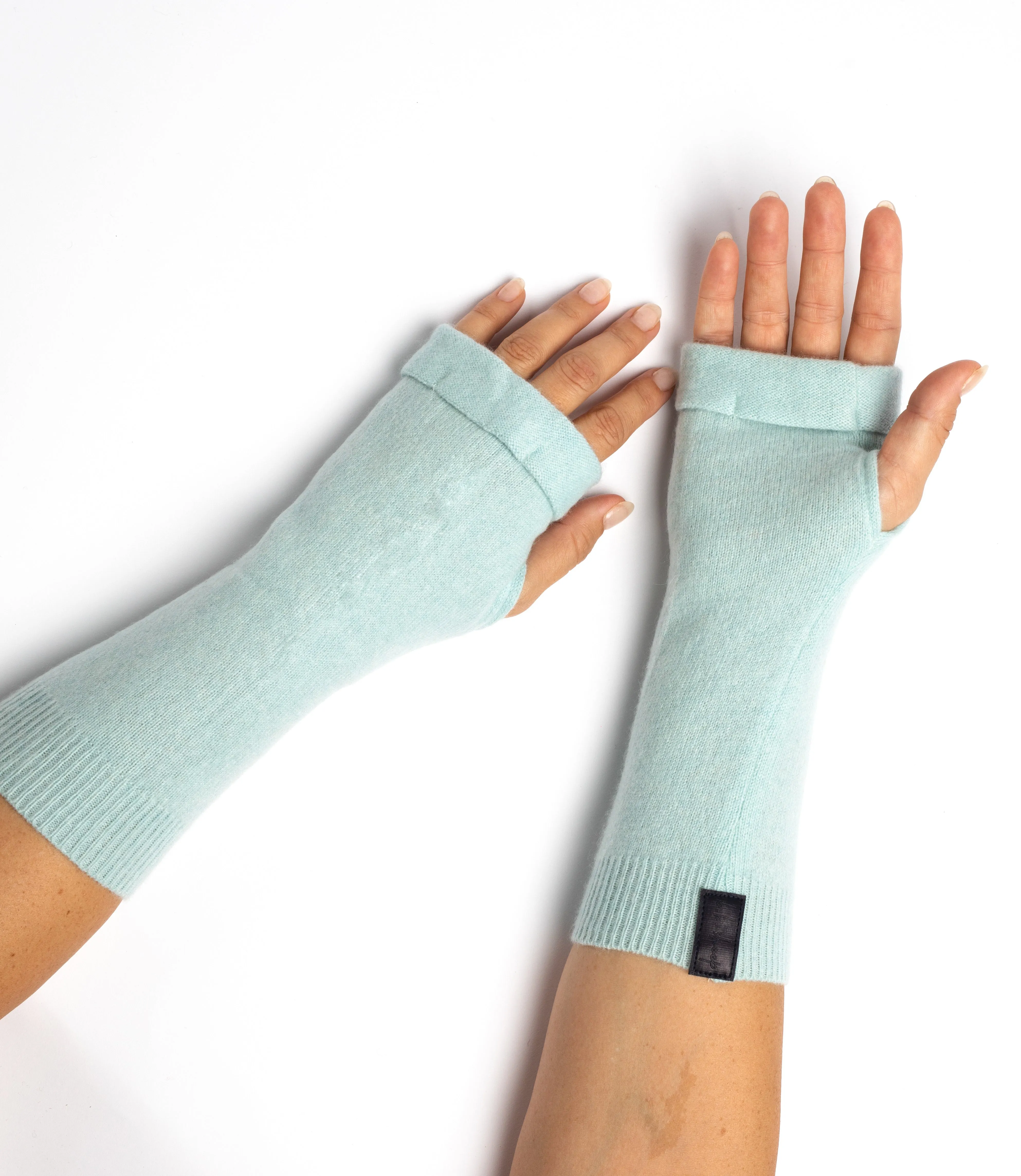 Yellow Duo Fingerless Gloves Set - Denim Blue, Yellow, Baby Blue, Box of 3